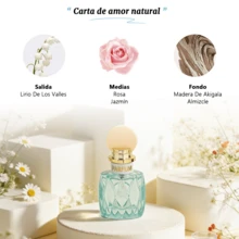 Set de 4 Perfumes para Mujer Aroma Floral Frutal | Aroma Floral Frutal Fresco | Colección "Carta de amor natural" | Mini para bolsa y viaje | Regalo para Año Nuevo, Reyes Magos, San Valentín y Cumpleaños - Múltiples aromas - Ver 6