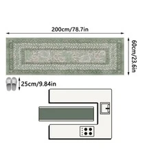 1件美式古典美學藝術熱帶植物花卉葉片圖案長條地毯，適用浴室、廚房、玄關、走廊、床邊、客廳、臥室，四季通用柔軟可機洗地墊，家居裝飾 - 彩色 - 查看 16