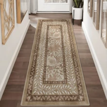 1pc Rug/Carpet/Area Rug/Bath Mat/Bath Rug/Door Mat/Runners/Runner Rug, American Classical Romantic Artistic - Tropical Plant - Floral Leaf Retro Pattern - Long Runner Rug, Suitable For Bathroom, Kitchen, Entryway, Hallway, Bedside, Living Room, Bedroom, Soft & Washable, Home Decor - Multicolor - View 8