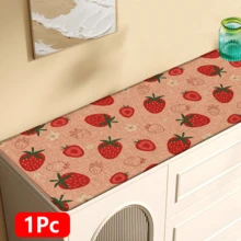 1 tấm thảm trải sàn nhà bếp, phòng tắm, phòng giặt bằng vải lanh in họa tiết dâu tây, hình chữ nhật in 3D, thích hợp cho phòng khách, phòng ngủ, hành lang, phòng tắm, phòng giặt - Thảm polyester, trang trí nhà cửa trong nhà và ngoài trời. - Nhiều màu - Xem 17
