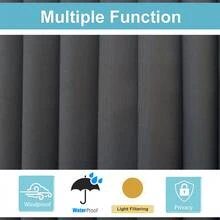 4 Panels Light Filtering Outdoor Waterproof Yard Decoration Curtains For Patio, Solid Color Tab Top Curtains, Uv-Resistant Privacy Protection Outside Drapes For Gazebo, Pergola, Pool, Porch, Cabana - Orange - View 6