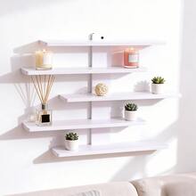 1件畅销5层壁挂式置物架，卧室、办公室、客厅装饰展示架，可悬挂于墙上摆放娃娃、小雕像、收藏品 - 彩色 - 查看 9