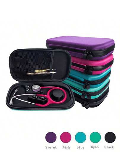 1pc Portable Stethoscope Storage Case, EVA Hard Carrying Case, Suitable For All Stethoscopes, Outdoor Travel Gear, Home Organization, Medical Storage Box/Daily Medical Equipment Handbag/For Clinical Stethoscope And Similar Models
