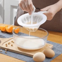 1pc Fine Mesh Food Strainer With Handle, Multifunctional Strainer For Filtering Nut Milk, Juice, Soup And More - Multicolor - View 7