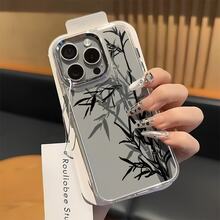 Esta funda con estampado de bambú en negro y gris es compatible con diversos modelos de teléfono, como OPPO Reno 16E/15/14/13/12/11/PRO/PLUS/PROMAX/MINI, S/A/M/NOTE, S/G/EDGE/E, Transition Spark/HANTOM/CAMON/INFINIX, Honor 400/PLAY/X/Y, OPPO Reno/A/F, OPPO Reno 14/Redmi/POCO/NOTE, etc. Transparente, sencilla, elegante y duradera, está hecha de TPU. Es ideal para celebraciones como San Valentín, Halloween y Navidad, y es ideal para uso personal o como regalo. - transparente - Ver 3
