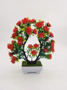 1朵逼真仿真花 - 白色花朵搭配绿色叶子，采用防褪色塑料材质制成，适用于家居、办公室、花园和庭院装饰。花瓣持久保色，是情人节、婚礼和其他节日装饰的完美之选。 - 彩色 - 查看 7