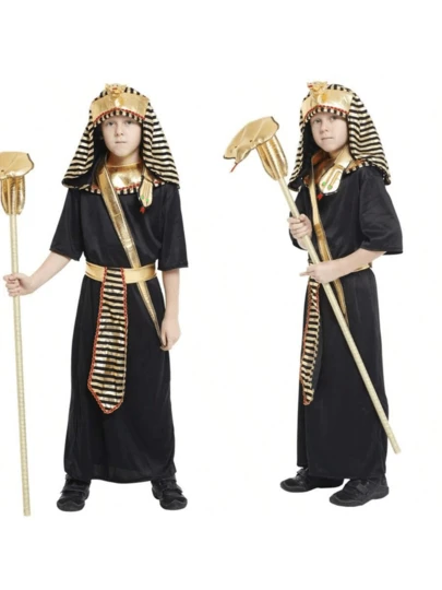 Children's Ancient Egyptian Pharaoh Costume, Historical Themed Party Outfit For Boys