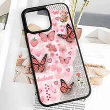 Con el maravilloso patrón Mariposas y corazones, Funda de teléfono de carga inalámbrica de acrílico mate, compatible con Apple 17Pro/17ProMax/17/Air/16/16e/16Pro/16ProMax/16Plus/11/12Mini/13Mini/15ProMax/15Pro/15Plus/14Pro/14ProMax/14Plus/12Pro/12ProMax/13Pro/13ProMax,Galaxy S25+/S24 Ultra/S23 FE/A55/A54/A35/A34/A32/A22/A15/A12/A06/A05/A04E/A04/A03/A02/M15/M145G, Duradero,Elegante,Anti-deslizante -- ¡Regalo ideal para cumpleaños, Navidad y todas las fiestas especiales! - Azul - Ver 5