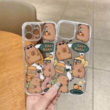 Funda para teléfono de acrílico transparente magnético con patrón Alfabeto kapibala, compatible con iPhone 17/16/15/14/13/12/11 Pro Max/Pro/Plus,  Galaxy S25, S24, S23, S22, S21, S20 y serie A, OPPO y . - transparente - Ver 6