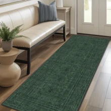 1pc Vintage Moroccan-Bohemian Striped Floral Area Rug/Carpet/Door Mat/Runner, Soft Washable Rug For Bathroom, Kitchen, Entryway, Hallway, Bedroom, Living Room, Versatile Home Decor - Multicolor - View 5