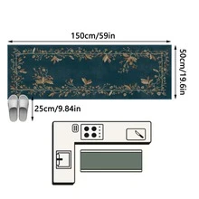 Thảm trải sàn/thảm trang trí họa tiết hoa lá nhiệt đới cổ điển, mềm mại, có thể giặt được, thích hợp cho phòng tắm, nhà bếp, lối vào, hành lang, phòng ngủ, phòng khách, trang trí nhà cửa đa năng. - Nhiều màu - Xem 16