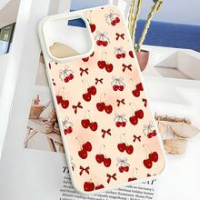 Con el maravilloso patrón Cerezas con lazos, Funda de teléfono ultradelgada con parte trasera de acrílico y bordes de TPU, compatible con Apple 17Pro/17ProMax/17/Air/16/16e/16Pro/16ProMax/16Plus/11/12Mini/13Mini/15ProMax/15Pro/15Plus/14Pro/14ProMax/14Plus/12Pro/12ProMax/13Pro/13ProMax,Galaxy S25+/S24 Ultra/S23 FE/A55/A54/A35/A34/A32/A22/A15/A12/A06/A05/A04E/A04/A03/A02/M15/M145G, Resistente a caídas,Duradero -- ¡Regalo ideal para cumpleaños, Navidad y todas las fiestas especiales! - Blanco - Ver 5