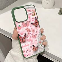 Con el maravilloso patrón Mariposas y corazones, Funda de teléfono de carga inalámbrica de acrílico mate, compatible con Apple 17Pro/17ProMax/17/Air/16/16e/16Pro/16ProMax/16Plus/11/12Mini/13Mini/15ProMax/15Pro/15Plus/14Pro/14ProMax/14Plus/12Pro/12ProMax/13Pro/13ProMax,Galaxy S25+/S24 Ultra/S23 FE/A55/A54/A35/A34/A32/A22/A15/A12/A06/A05/A04E/A04/A03/A02/M15/M145G, Duradero,Elegante,Anti-deslizante -- ¡Regalo ideal para cumpleaños, Navidad y todas las fiestas especiales! - Azul - Ver 3
