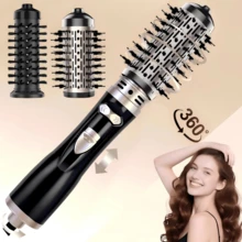Máy sấy tóc đa năng 1000W, đầu bàn chải xoay 360° với 2 đầu bàn chải thay thế. Lớp phủ gốm cho mái tóc mềm mượt, bóng bẩy. Tạo kiểu tóc xoăn thời trang và tóc thẳng suôn mượt. Món quà Giáng sinh hoàn hảo! Máy sấy tóc đa năng. - Nhiều màu - Xem 13