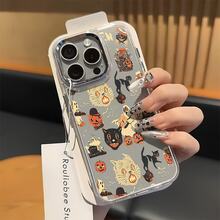 Esta funda de teléfono con  de calabaza de Halloween es compatible con varios modelos de teléfono, incluyendo OPPO Reno 16E/15/14/13/12/11/PRO/PLUS/PROMAX/MINI, S/A/M/NOTE, S/G/EDGE/E, Transition Spark/HANTOM/CAMON/INFINIX, Honor 400/PLAY/X/Y, OPPO Reno/A/F, OPPO Reno 14/Redmi/POCO/NOTE, etc. Transparente, sencilla, elegante y duradera, está hecha de TPU. Es ideal para San Valentín, Halloween, Navidad y otras festividades, ideal para uso personal o como regalo. - transparente - Ver 3