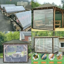 1pc Heavy Duty Transparent Vinyl Tarp - Waterproof & Windproof, With Extra Grommets And Ropes, Suitable For Outdoor Use - Great For Patio, Porch Shades, Plant Covers And Camping - Multicolor - View 9