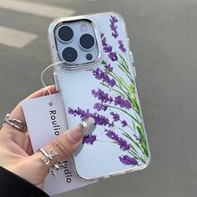 Esta funda con estampado floral morado es compatible con diversos modelos de teléfono, como OPPO Reno 16E/15/14/13/12/11/PRO/PLUS/PROMAX/MINI, S/A/M/NOTE, S/G/EDGE/E, Transition Spark/HANTOM/CAMON/INFINIX, Honor 400/PLAY/X/Y, OPPO Reno/A/F, OPPO Reno 14/Redmi/POCO/NOTE, etc. Transparente, sencilla, elegante y duradera, está hecha de TPU. Es ideal para celebraciones como San Valentín, Halloween y Navidad, y es ideal para uso personal o como regalo. - transparente - Ver 6