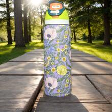 0WAL'A 32oz Limited Edition Insulated Water Bottle, Sports Water Bottle, Leak-Proof Design With A Pop-Up Lid, Available In Multiple Colors, Designed For Water Enthusiasts, Perfect For Fitness, Running, School, And As A Holiday Gift Or A Gift For Her.  A Stylish New Water Bottle For Women. - 紫色 - 查看 4