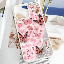 Con el maravilloso patrón Mariposas y corazones, Funda de teléfono de carga inalámbrica de acrílico mate, compatible con Apple 17Pro/17ProMax/17/Air/16/16e/16Pro/16ProMax/16Plus/11/12Mini/13Mini/15ProMax/15Pro/15Plus/14Pro/14ProMax/14Plus/12Pro/12ProMax/13Pro/13ProMax,Galaxy S25+/S24 Ultra/S23 FE/A55/A54/A35/A34/A32/A22/A15/A12/A06/A05/A04E/A04/A03/A02/M15/M145G, Duradero,Elegante,Anti-deslizante -- ¡Regalo ideal para cumpleaños, Navidad y todas las fiestas especiales! - Azul - Ver 4