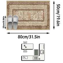 1pc Rug/Carpet/Area Rug/Bath Mat/Bath Rug/Door Mat/Runners/Runner Rug, American Classical Romantic Artistic - Tropical Plant - Floral Leaf Retro Pattern - Long Runner Rug, Suitable For Bathroom, Kitchen, Entryway, Hallway, Bedside, Living Room, Bedroom, Soft & Washable, Home Decor - Multicolor - View 12