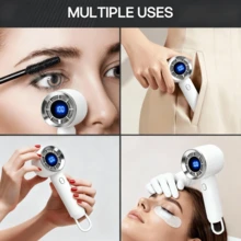 AOYI 1pc Smart Digital Display Handheld Fan, 1200mAh Large Capacity Rechargeable, 1-100 Level Stepless Adjustable Speed From Quiet To Strong Wind, High-Definition LED Screen Real-Time Display Battery & Wind Speed, Portable Lightweight Design, Comes With USB Charging Cable, Suitable For Various Scenarios In Summer Like Office, Travel, Beach, Vacation, Outdoor Activities, Personal Cooling Gadget! - Multicolor - View 11