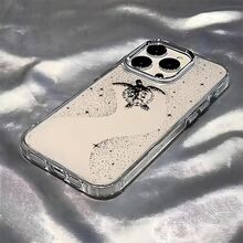 Esta funda negra con estampado de lunares de tortuga es compatible con varios modelos de teléfono, como OPPO Reno 16E/15/14/13/12/11/PRO/PLUS/PROMAX/MINI, S/A/M/NOTE, S/G/EDGE/E, Transition Spark/HANTOM/CAMON/INFINIX, Honor 400/PLAY/X/Y, OPPO Reno/A/F, OPPO Reno 14/Redmi/POCO/NOTE, etc. Transparente, sencilla, elegante y duradera, está hecha de TPU. Es ideal para celebraciones como San Valentín, Halloween y Navidad, y es ideal para uso personal o como regalo. - transparente - Ver 2