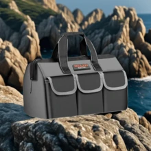 Electrician Tool Bag - Perfect Tool Storage Bag, Portable Metal Tool Box, Oxford Cloth Lining, Waterproof, Suitable For Car Repair, Outdoor Maintenance And More, Keeps Your Tools Organized And Easy To Carry. - Multicolor - View 2