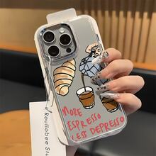 Esta funda con estampado de pan de café es compatible con varios modelos de teléfono, como OPPO Reno 16E/15/14/13/12/11/PRO/PLUS/PROMAX/MINI, S/A/M/NOTE, S/G/EDGE/E, Transition Spark/HANTOM/CAMON/INFINIX, Honor 400/PLAY/X/Y, OPPO Reno/A/F, OPPO Reno 14/Redmi/POCO/NOTE, etc. Transparente, sencilla, elegante y duradera, está hecha de TPU. Es ideal para celebraciones como San Valentín, Halloween y Navidad, ideal para uso personal o como regalo. - transparente - Ver 3