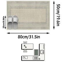 1 pieza Alfombra/Alfombra/Alfombra de área/Alfombra de baño/Alfombra de puerta/Tapete de pasillo con patrón geométrico marroquí vintage, adecuado para baño, cocina, entrada, pasillo, mesita de noche, sala de estar, dormitorio, suave y lavable en todas las estaciones - Multicolor - Ver 15