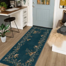 Thảm trải sàn/thảm trang trí họa tiết hoa lá nhiệt đới cổ điển, mềm mại, có thể giặt được, thích hợp cho phòng tắm, nhà bếp, lối vào, hành lang, phòng ngủ, phòng khách, trang trí nhà cửa đa năng. - Nhiều màu - Xem 7