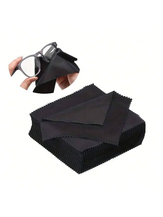 Paño de limpieza reutilizable para gafas, paño de limpieza de microfibra para lentes, pantallas de computadora, joyas, vajilla, colores surtidos (entrega al azar)