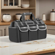 Electrician Tool Bag - Perfect Tool Storage Bag, Portable Metal Tool Box, Oxford Cloth Lining, Waterproof, Suitable For Car Repair, Outdoor Maintenance And More, Keeps Your Tools Organized And Easy To Carry. - Multicolor - View 4