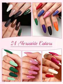 Bộ bột acrylic 6/24 màu, Hồng Y2K, Màu da, Trắng, Đen, Tím, Bột acrylic làm móng chuyên nghiệp dùng để nối móng, tạo hình móng, không cần đèn khò, 10g/gói. - Nhiều màu - Xem 3