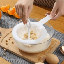 1pc Fine Mesh Food Strainer With Handle, Multifunctional Strainer For Filtering Nut Milk, Juice, Soup And More - Multicolor - View 2