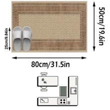 1pc Vintage Creative Geometric Moroccan Pattern Rug/Carpet/Area Rug/Bath Mat/Door Mat/Runner, Suitable For Bathroom, Kitchen, Entryway, Hallway, Bedside, Living Room, Bedroom, Soft Washable All Season Home Decor - Multicolor - View 16