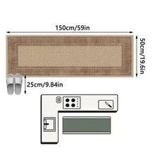 1pc Vintage Creative Geometric Moroccan Pattern Rug/Carpet/Area Rug/Bath Mat/Door Mat/Runner, Suitable For Bathroom, Kitchen, Entryway, Hallway, Bedside, Living Room, Bedroom, Soft Washable All Season Home Decor - Multicolor - View 13