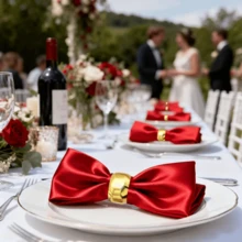 6 piezas/12 piezas Anillos para servilletas dorados, decoración de mesa de calidad lujosa para banquetes/hogar, 2 piezas Anillos para servilletas chapados en oro, minimalista de alta gama, mejora el ambiente de comedor, Anillos para servilletas de estilo europeo dorados - Multicolor - Ver 5