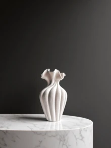 哑光雕塑花瓶，现代装饰落地/桌面花瓶，极简北欧风格家居装饰，优雅客厅和餐桌摆件，婚礼和圣诞节装饰，礼品创意，闺蜜礼物，女士冬季礼物 - 彩色 - 查看 11