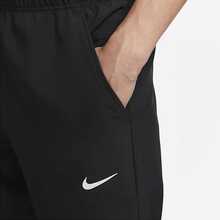 Nike Dri-Fit Logo 印花休闲宽松速干针织运动裤，男款，黑色 - 黑色 - 查看 7