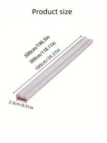 1条自粘柔性装饰条 - 即撕即贴，适用于多种表面，可用于墙面装饰、瓷砖边缘、天花板边框、门、橱柜、镜框以及DIY家居装饰，用途广泛，现代设计 - 白色 - 查看 6