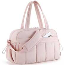 Gym Bag For Women, Duffle Bag For Travel With Wet Pocket, Lightweight Weekender Bags For Women, Water Resistant,Sporty Tote - Màu Hồng baby - Xem 1