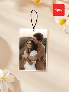 1-4 buc Pandantiv acrilic personalizat - Decorațiune personalizată pentru oglinda retrovizoare auto cu fotografie, Ornament acrilic dreptunghiular suspendat cu frânghie neagră, Decor auto interior și exterior, Cadou acrilic colorat de înaltă calitate pentru cupluri, Perfect pentru iubit, iubită, îndrăgostiți, familie, prieteni, Ideal pentru Ziua Îndrăgostiților, Zi de naștere, Aniversare, Logodnă, Comemorare nuntă - Multicolor - Vizualizare 12