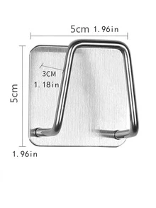 2 件套不锈钢厨房水槽收纳架，带海绵架和钢丝绒架 - 沥水设计，3M 背胶壁挂式安装，适用于台面和水槽边缘 - 彩色 - 查看 5