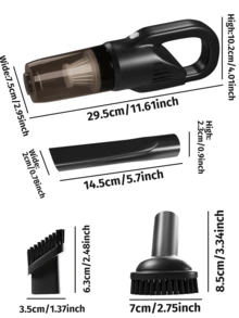 Rechargeable Car Vacuum Cleaner, Powerful Suction, Compact Handheld Design, Suitable For All Vehicle Interior Cleaning, Pet Hair Removal, And Carpet Care - Multicolor - View 9
