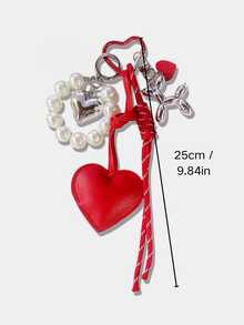 1 قطعة سلسلة مفاتيح محفظة جميلة، سلسلة مفاتيح مصنوعة يدويًا بخرز عالي الجودة بطراز Y2K، حبل تسلق قابل للتعديل، اكسسوار للحقيبة، تميمة للحقيبة، مناسبة للنساء/الفتيات، هدية عيد، تميمة للمحفظة، هدية للمرأة، تميمة ومفتاح للمحفظة - متعدد الألوان - مشاهدة 8