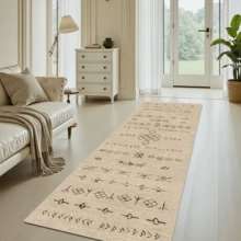 1pc Vintage Moroccan Geometric Abstract Pattern Area Rug/Carpet/Door Mat/Runner, Soft Washable Rug For Bathroom, Kitchen, Entryway, Hallway, Bedroom, Living Room, Home Decor - Multicolor - View 8