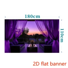 2D平面1件装，深紫色雪纺薄纱窗帘，涤纶背景布（39x59英寸，51x59英寸，70.8x90.5英寸），通用节日房间装饰，拍照道具，无需用电 - 1件 - 查看 5