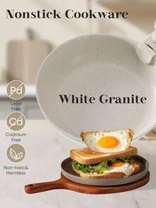 5 Pieces Cookware Set, Non-Stick Induction Cookware Set With Detachable Handle, Dishwasher And Oven - White - View 10