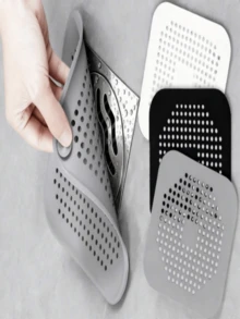 1/3/5个装/硅胶毛发过滤器和排水塞，适用于浴缸和淋浴房 - 防止堵塞和异味/毛发收集器排水盖、淋浴排水过滤器、水槽滤网、浴缸排水保护器、厨房水槽排水塞、浴室地漏存水弯、家居用品、吸盘式排水垫、厨房和浴室防堵塞毛发过滤器、浴室配件、浴室工具