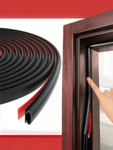 1 Pack Door Seal Strip, Soft Sealing Tape, Windproof Self-Adhesive Soundproof Seal Strip - Multicolor - View 5